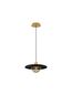 Preview: Nova Luce FOX Pendelleuchte E27 Gold Schwarz 150x33cm dimmbar 9035952