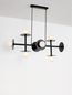 Preview: Nova Luce PIELO Pendelleuchte G9 8-fach Schwarz 109x41x135cm dimmbar 9043307
