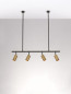 Preview: Nova Luce POGNO Pendelleuchte GU10 4-fach Schwarz 96x10x87,5cm dimmbar 9111459