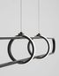 Preview: Nova Luce ARTE LED Pendelleuchte Matt schwarz 29W Warmweiss 90x13x120cm dimmbar 9113121