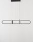Preview: Nova Luce ARTE LED Pendelleuchte Matt schwarz 29W Warmweiss 90x13x120cm dimmbar 9113121