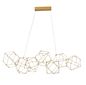 Preview: Nova Luce NEBULA LED Pendelleuchte Gold 33,6W Warmweiss 108x32x120cm 9186807