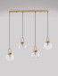 Preview: Nova Luce IRVINE Pendelleuchte E27 4-fach Gold 97,5x20x155cm dimmbar 9241180