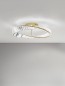 Preview: Nova Luce AURELIA LED Deckenleuchte Gold 35W Neutralweiss 15x60cm dimmbar 9333060