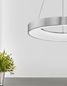 Preview: Nova Luce RANDO THIN LED Pendelleuchte Silber 50W Warmweiss 120x60cm dimmbar 9453456