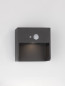 Preview: Nova Luce MARTA LED Wandleuchte Anthrazit 1W IP65 Warmweiss 11,3x8,9x11,2cm Solar Bewegungsmelder 9492530