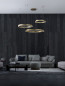 Preview: Nova Luce MOTIF LED Pendelleuchte Gold 140W Warmweiss 250x100cm dimmbar 9530190