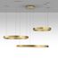 Preview: Nova Luce MOTIF LED Pendelleuchte Gold 140W Warmweiss 250x100cm dimmbar 9530190