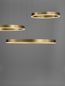 Preview: Nova Luce MOTIF LED Pendelleuchte Gold 140W Warmweiss 250x100cm dimmbar 9530190