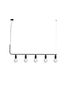 Preview: Nova Luce VEDA Pendelleuchte G9 5-fach Schwarz 128x10x120cm dimmbar 9536419
