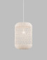 Preview: Nova Luce AURORA Pendelleuchte E27 Elfenbein 250x24,5cm dimmbar 9587162