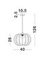 Preview: Nova Luce OTTOLINE Pendelleuchte E27 Braun 126x40cm dimmbar 9620124