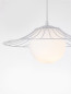 Preview: Nova Luce FLY Pendelleuchte E27 Weiß 115x36cm dimmbar 9620127