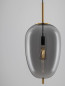 Preview: Nova Luce LATO Pendelleuchte E27 Gold-Rauchig 120x27cm dimmbar 9624081