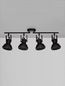 Preview: Nova Luce RUVI Deckenleuchte E14 4-fach Schwarz 66,8x12x25,5cm dimmbar 9624106