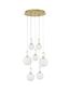 Preview: Nova Luce HOOK LED Pendelleuchte Gold 52W Warmweiss 180x56,6cm dimmbar 9695221