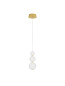Preview: Nova Luce PERLA LED Pendelleuchte Gold 11W Warmweiss 150x10cm 9695301