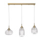 Preview: Nova Luce MOND Pendelleuchte E14 3-fach Gold 76,5x18x120cm dimmbar 9731216