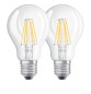 Mobile Preview: Osram E27 LED Lampe Base Filament A60 7W 806Lm warmweiss Doppelpack