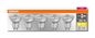 Preview: 5er-Pack OSRAM BASE GU10 PAR16 LED Strahler 4,3W 350Lm 36° 2700K warmweiss wie 50W 4058075090460
