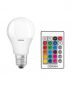 Preview: Osram 2er-Pack LED Lampe Retrofit RGBW mit Fernbedienung 9W E27 wie 60W
