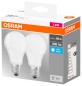 Preview: 2er Pack Osram LED Lampe BASE Classic A 8.5W neutralweiss E27 4058075152670 wie 60W