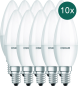 Preview: 10er-Set Osram LED Base Classic E14 470lm 5W wie 40W Glühbirne warmweiss