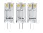Mobile Preview: OSRAM BASE PIN G4 LED Lampe 0,9W 3-er Pack warmweiss wie 10W