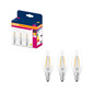 Preview: 3er-Pack OSRAM LED Kerze E14 Classic Filament B25 1.8W 250lm Warmweiss 2700K wie 25W 4099854556692