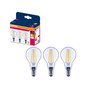 Preview: 3er-Pack OSRAM LED Lampe E14 Classic Filament P60 7W 806lm Warmweiss 2700K wie 60W 4099854557224