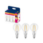 Preview: 3er-Pack OSRAM LED Lampe E14 Classic Filament P25 1.8W 250lm Warmweiss 2700K wie 25W 4099854557361