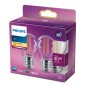 Preview: 2er-Set Philips LED Birne Classic 4.3W warmweiss E27 8718699763893