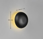 Preview: Reality R24431132 Davey LED Wandleuchte 1,5W ⌀15,5cm Schwarz Matt warmweiss Touch