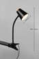 Preview: Reality R25831102 Pongo LED Klemmleuchte 4,5W Schwarz warmweiss