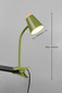 Preview: Reality R25831115 Pongo LED Klemmleuchte 4,5W Grün warmweiss