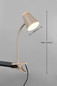 Preview: Reality R25831143 Pongo LED Klemmleuchte 4,5W Warm Beige warmweiss