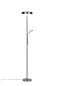 Preview: Reality R45741107 Palermo LED Stehleuchte 5W ⌀28cm dimmbar Nickel Matt CCT einstellbare Lichtfarbe
