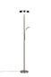 Preview: Reality R45741107 Palermo LED Stehleuchte 5W ⌀28cm dimmbar Nickel Matt CCT einstellbare Lichtfarbe