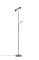 Preview: Reality R45741107 Palermo LED Stehleuchte 5W ⌀28cm dimmbar Nickel Matt CCT einstellbare Lichtfarbe
