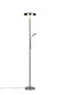 Preview: Reality R45741107 Palermo LED Stehleuchte 5W ⌀28cm dimmbar Nickel Matt CCT einstellbare Lichtfarbe