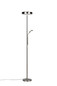 Preview: Reality R45741107 Palermo LED Stehleuchte 5W ⌀28cm dimmbar Nickel Matt CCT einstellbare Lichtfarbe