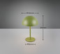 Preview: Reality R54891115 Munoz LED Tischleuchte 1,3W ⌀13cm Grün warmweiss Touch
