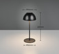 Preview: Reality R55601132 Ortiz LED Tischleuchte 2W ⌀9cm dimmbar Schwarz Matt IP44 warmweiss