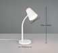 Preview: Reality R55831101 Pongo LED Tischleuchte 4,5W Weiß warmweiss