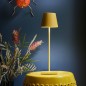Preview: SIGOR Akku-Tischleuchte Nuindie USB-C 38cm sonnengelb rund 2,2W FlexMood 2200K/2700K IP54 Ra85 dimmbar