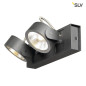 Preview: SLV 1000129 KALU LED 2 Wand- und Deckenleuchte schwarz 3000K 60°