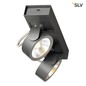 Preview: SLV 1000129 KALU LED 2 Wand- und Deckenleuchte schwarz 3000K 60°