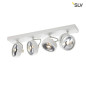 Preview: SLV 1002024 KALU CW Indoor Wand- und Deckenaufbauleuchte quad QPAR111 weiß 4x75W