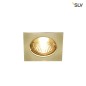 Preview: SLV 1002206 PIKA QPAR51 quadratisch Indoor Deckeneinbauleuchte messing starr max. 50W