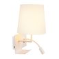 Preview: SLV 1003459 SOMNILA FLEX LED Wandleuchte 3000K weiss Version links inkl. USB Anschluss